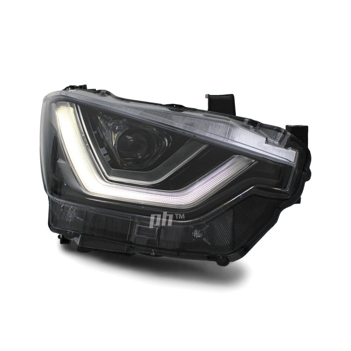 Headlights Black Projector LED DRL PAIR Fits Isuzu DMAX LS-M LS-U 2020 - 2023