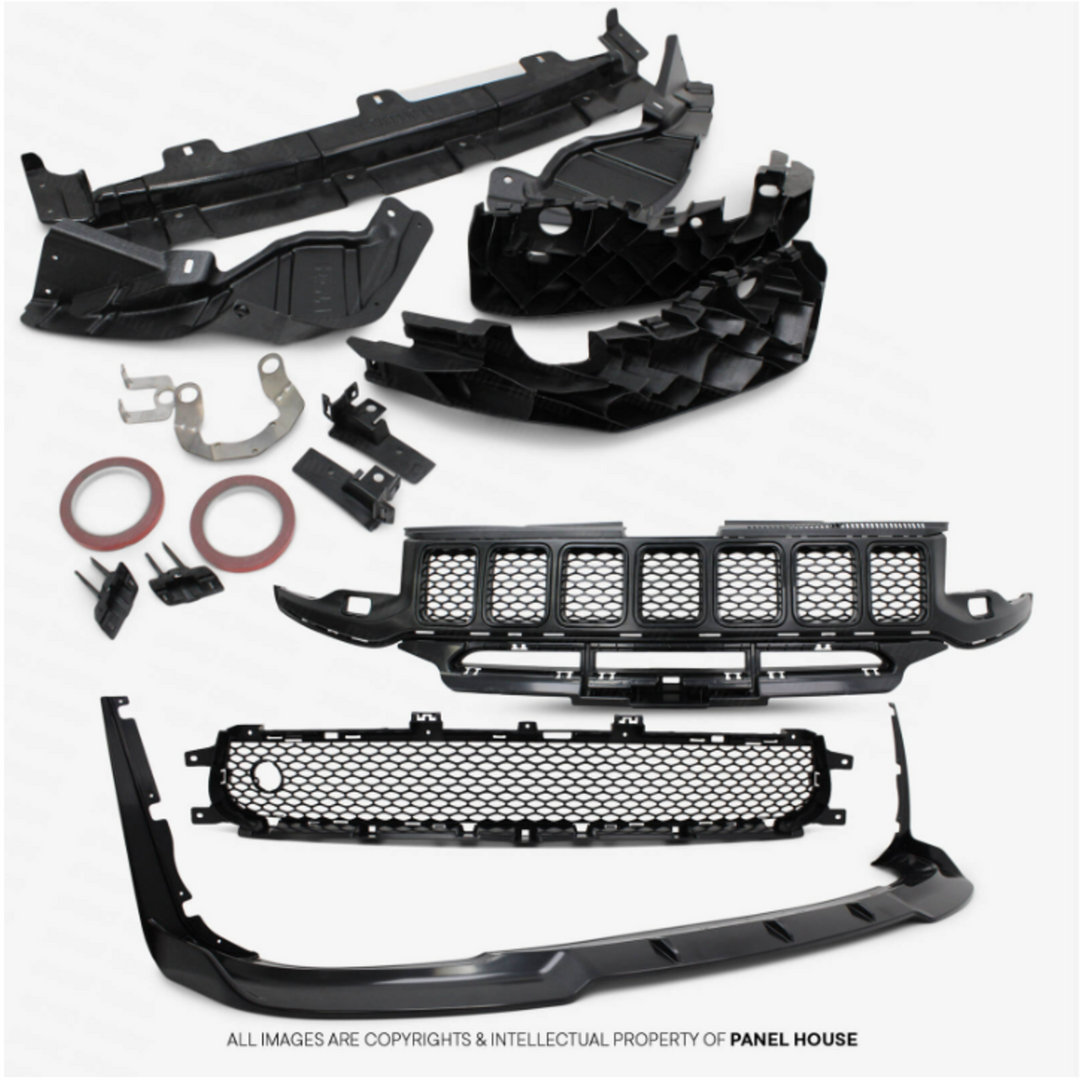 Front Bumper Bar Kit Trackhawk Style fits Jeep Grand Cherokee 2016 - 2022
