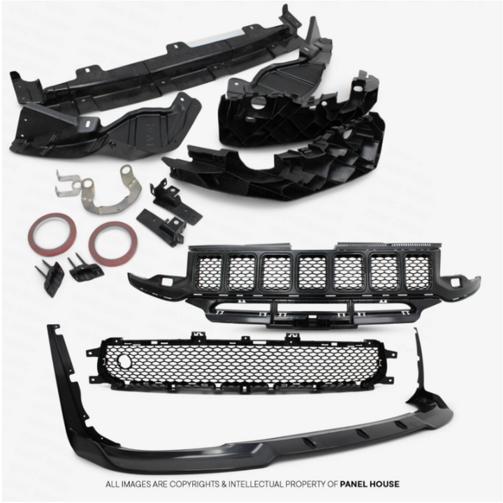 Front Bumper Bar Kit Trackhawk Style fits Jeep Grand Cherokee 2016 - 2022