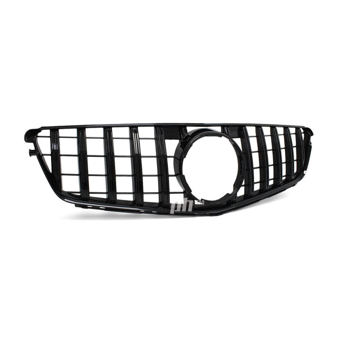 Gloss BLACK GT Style Grill fits Mercedes Benz C Class W204 2007 - 2014