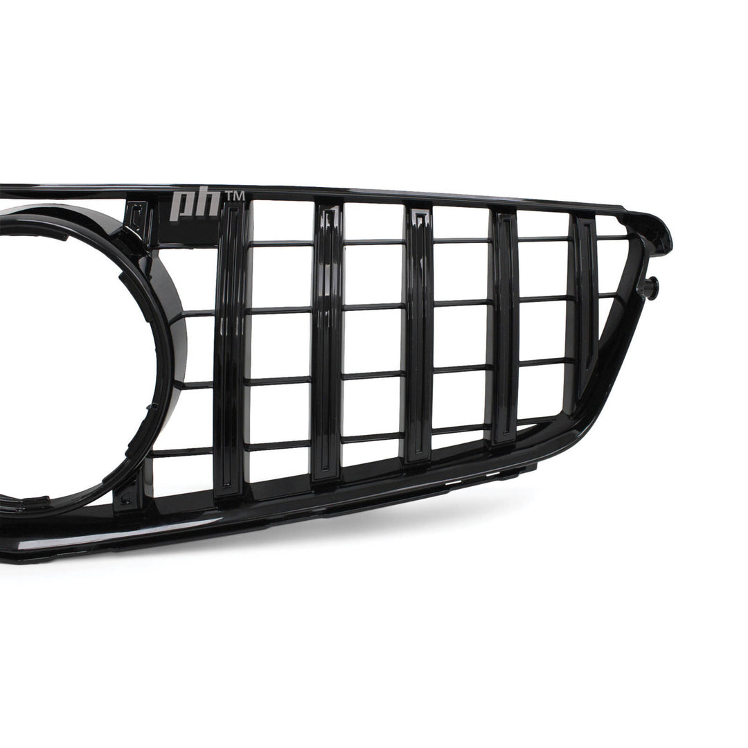 Gloss BLACK GT Style Grill fits Mercedes Benz C Class W204 2007 - 2014