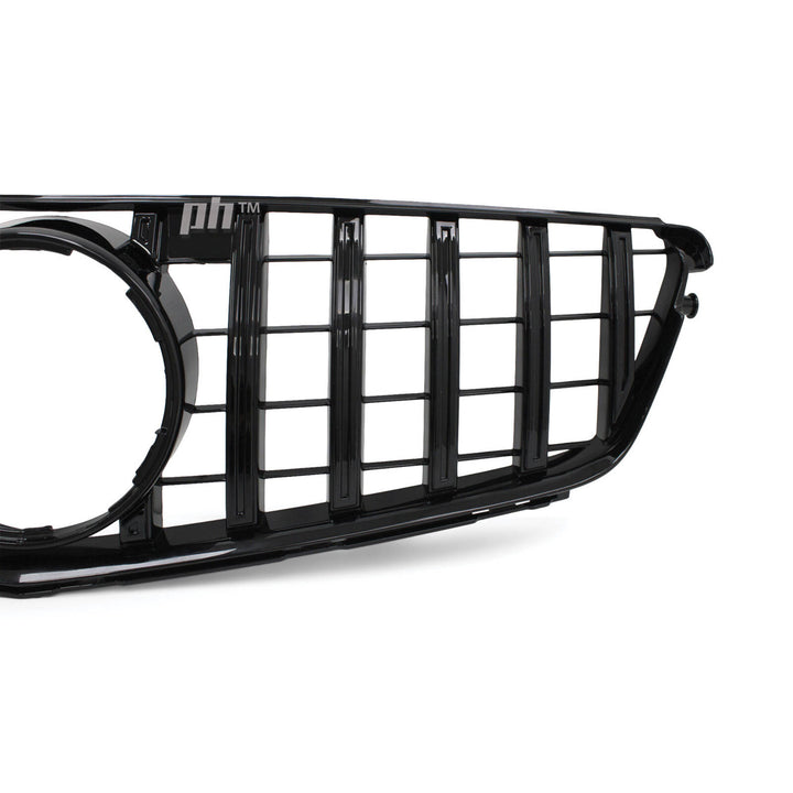 Gloss BLACK GT Style Grill fits Mercedes Benz C Class W204 2007 - 2014