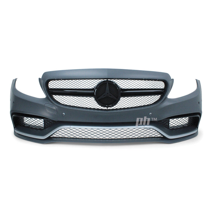 Front Bumper Bar Kit AMG C63 Style Fits Mercedes-Benz C-Class W205 2014 - 2018