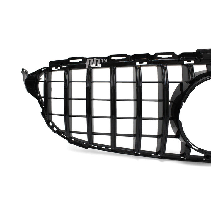 Gloss BLACK GT Style Grill fits Mercedes Benz C Class W205 2014 - 2018