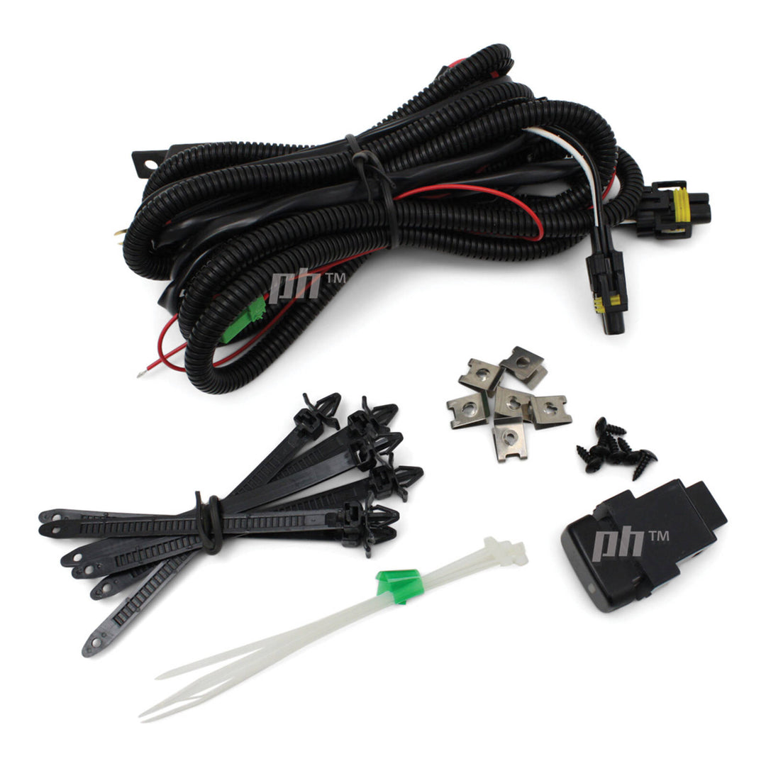 Fog Light Kit With Switch fits Mitsubishi Lancer CJ 2007 - 2015 Sedan & Hatch