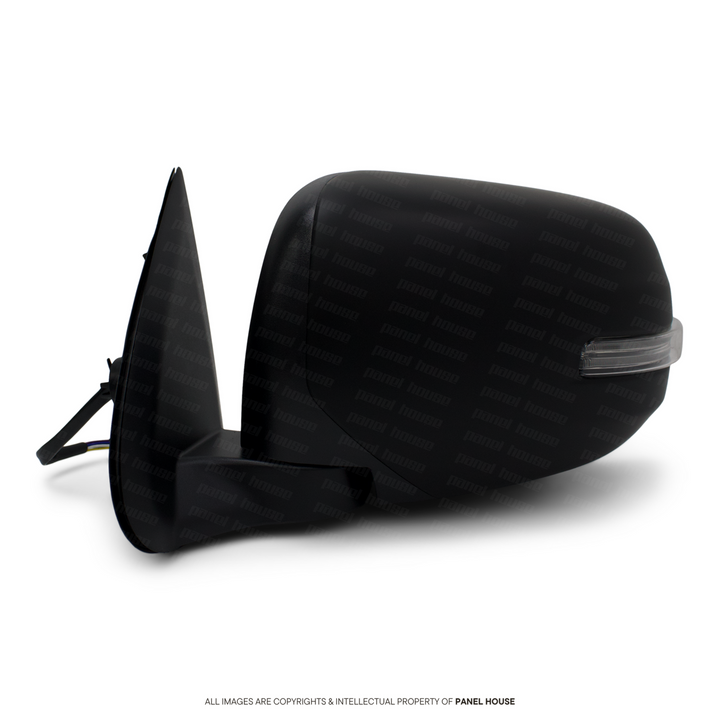 Door Mirrors PAIR Black with Autofold & Indicator Fits Mitsubishi Triton MQ 2015 - 2018