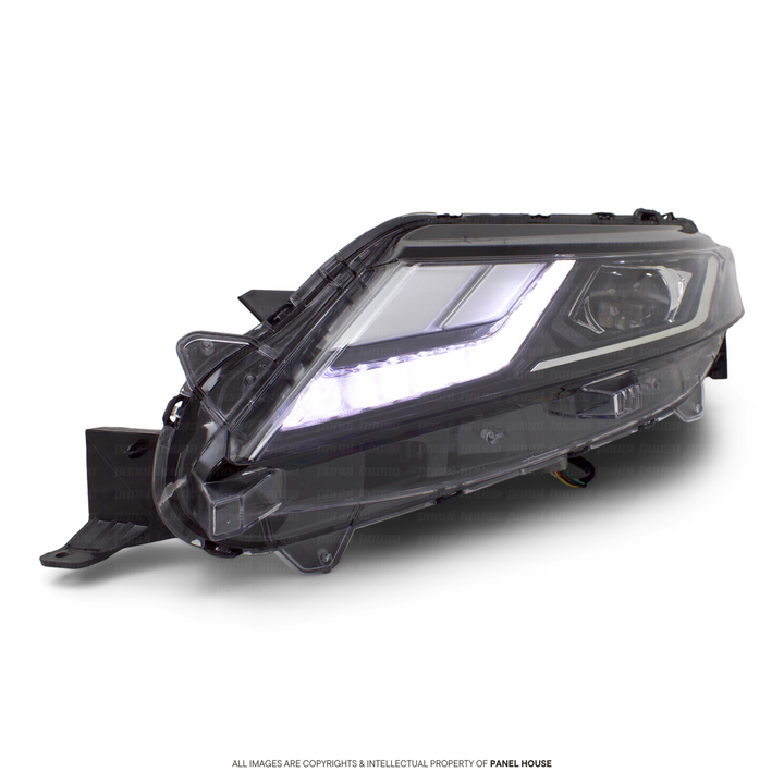 Headlights Black PAIR LED Fits Mitsubishi Triton MR 11/2018 - 2023 GLS GLX-R