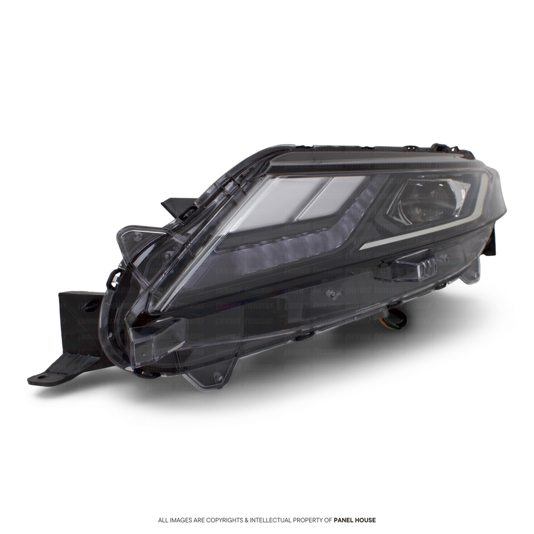 Headlights Black PAIR LED Fits Mitsubishi Triton MR 11/2018 - 2023 GLS GLX-R