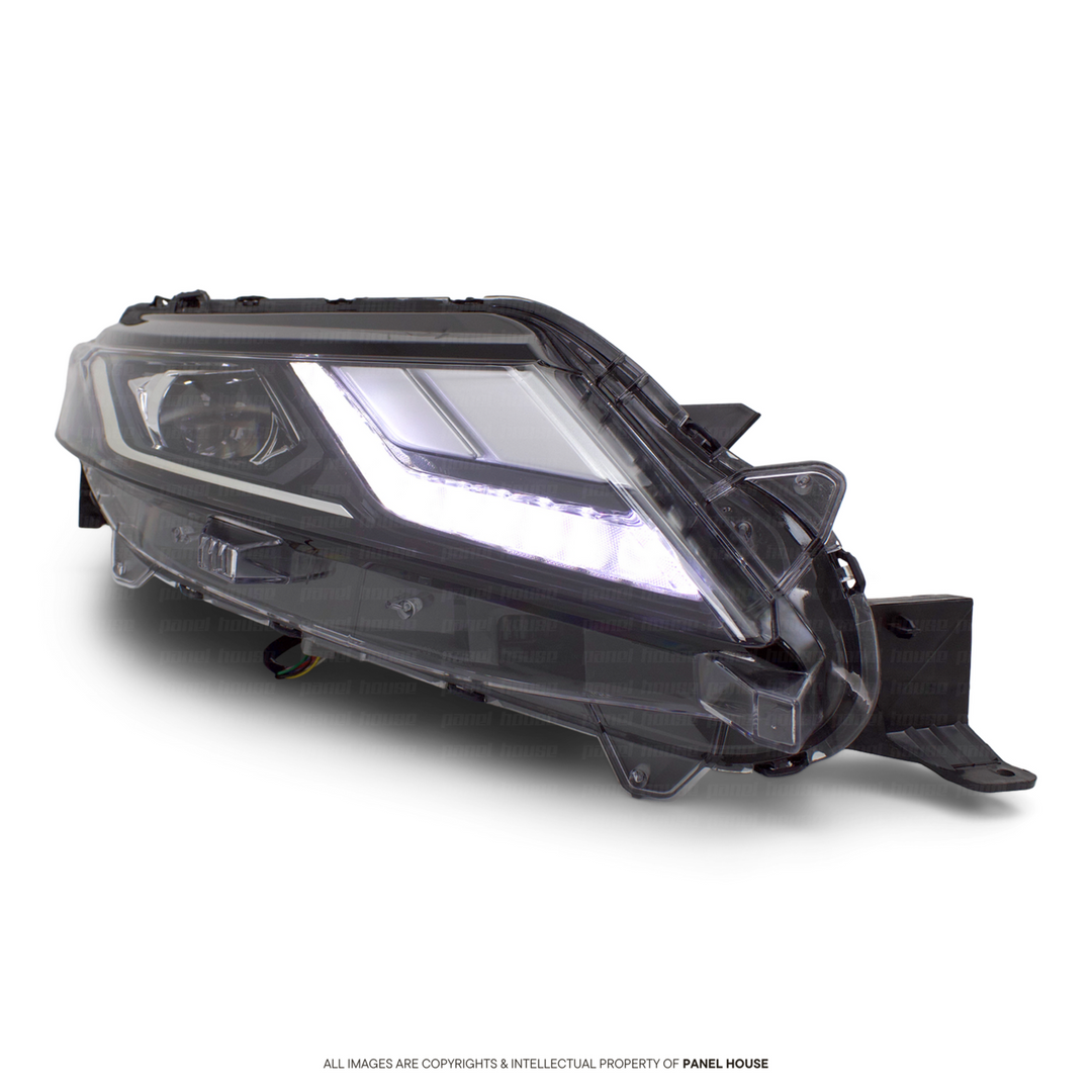 Headlights Black PAIR LED Fits Mitsubishi Triton MR 11/2018 - 2023 GLS GLX-R