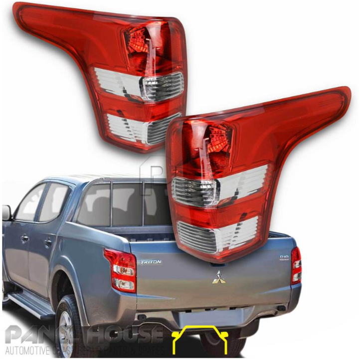 Tail Lights PAIR fits Mitsubishi Triton MQ 2015-2018 GLS GLX EXCEED LH + RH