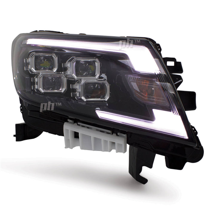 Headlights DRL Sequential Quad LED Projector Type fits Nissan Navara NP300 D23 2015 - 2020