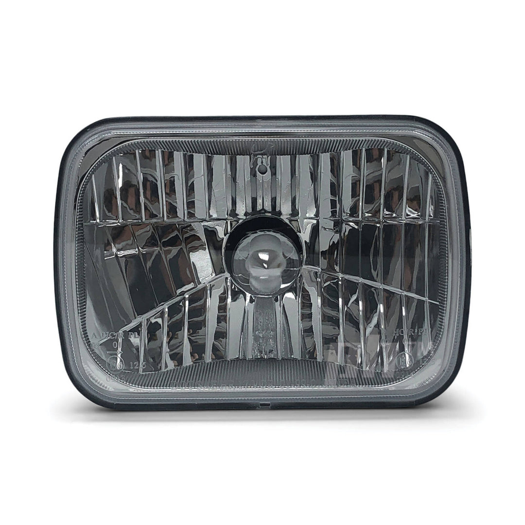 Headlights PAIR 7x5 Rectangle Semi Sealed Crystal Beam Fits Mazda RX7 S4 & S5