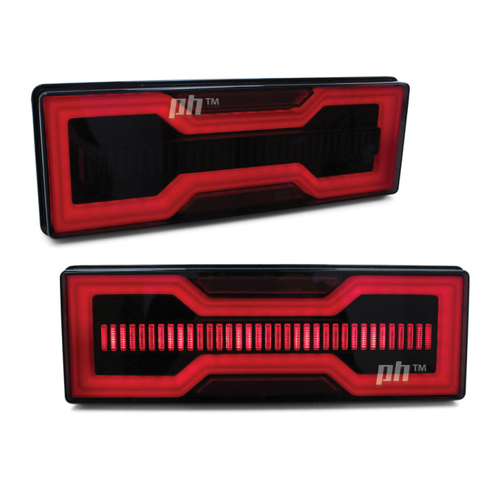 Tail Lights LED Black Smoked fits Toyota Hilux N70 2005 - 2015