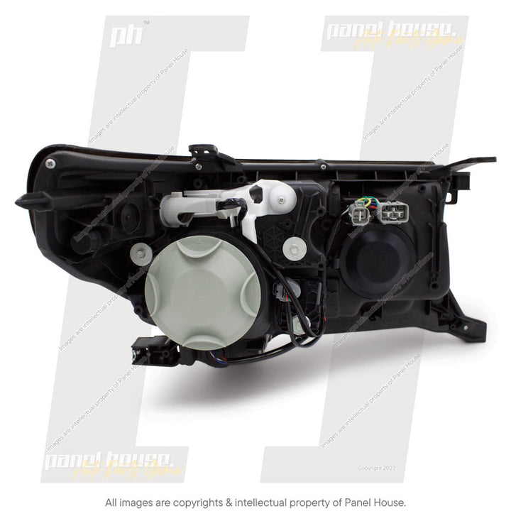 DEFEND-R DRL Full LED Black Projector Headlights PAIR fits Toyota Landcruiser 200 Series 2007 - 2015