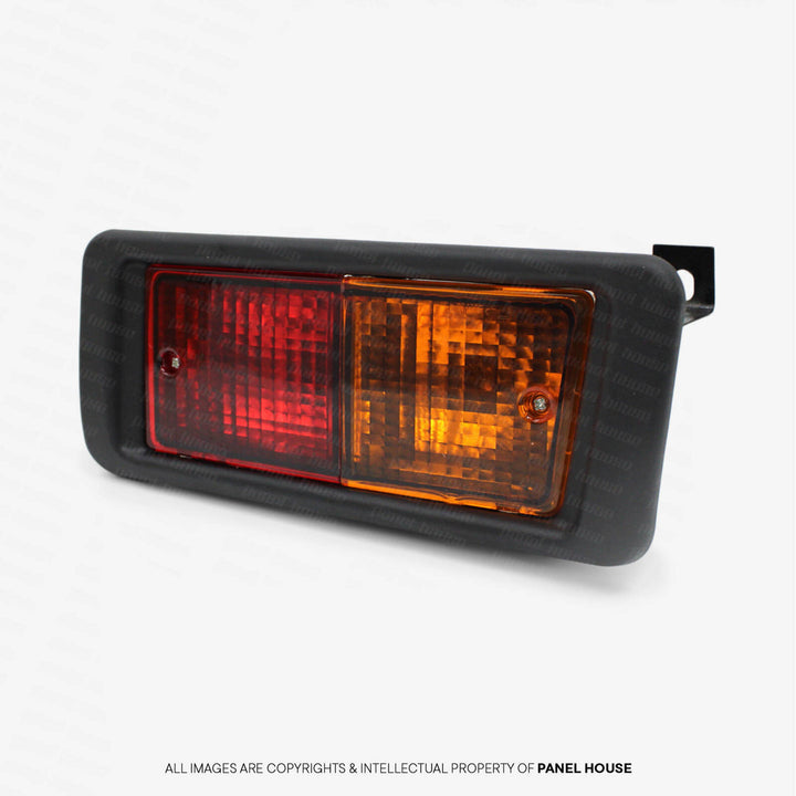 Tail Lights PAIR In Bar with Surrounds fits Toyota Landcruiser 76 78 Series Wagon & Troopy