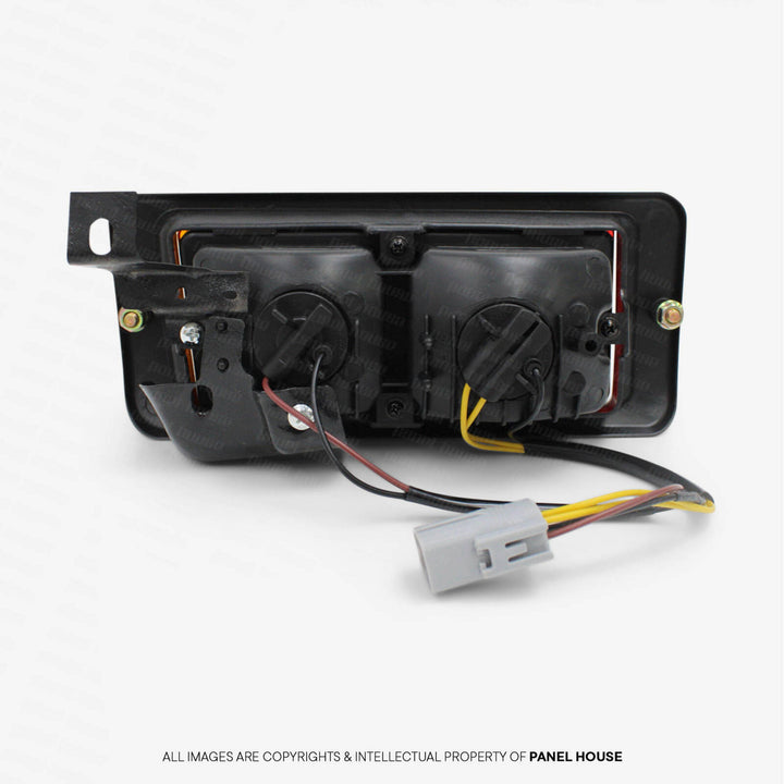 Tail Lights PAIR In Bar with Surrounds fits Toyota Landcruiser 76 78 Series Wagon & Troopy
