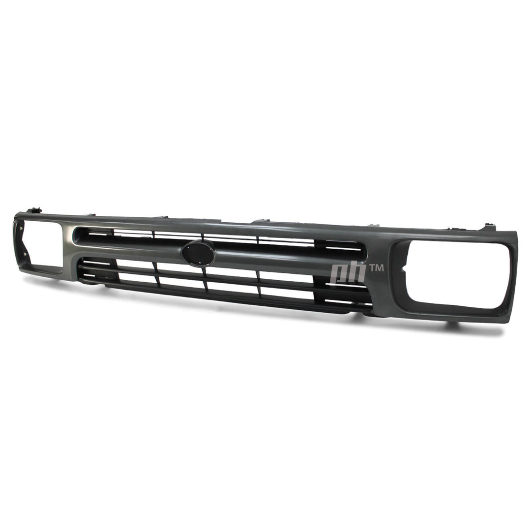 Grill 1 Piece Grey Twin Bar Style Fits Toyota Hilux 2WD Workmate 1989 - 1996