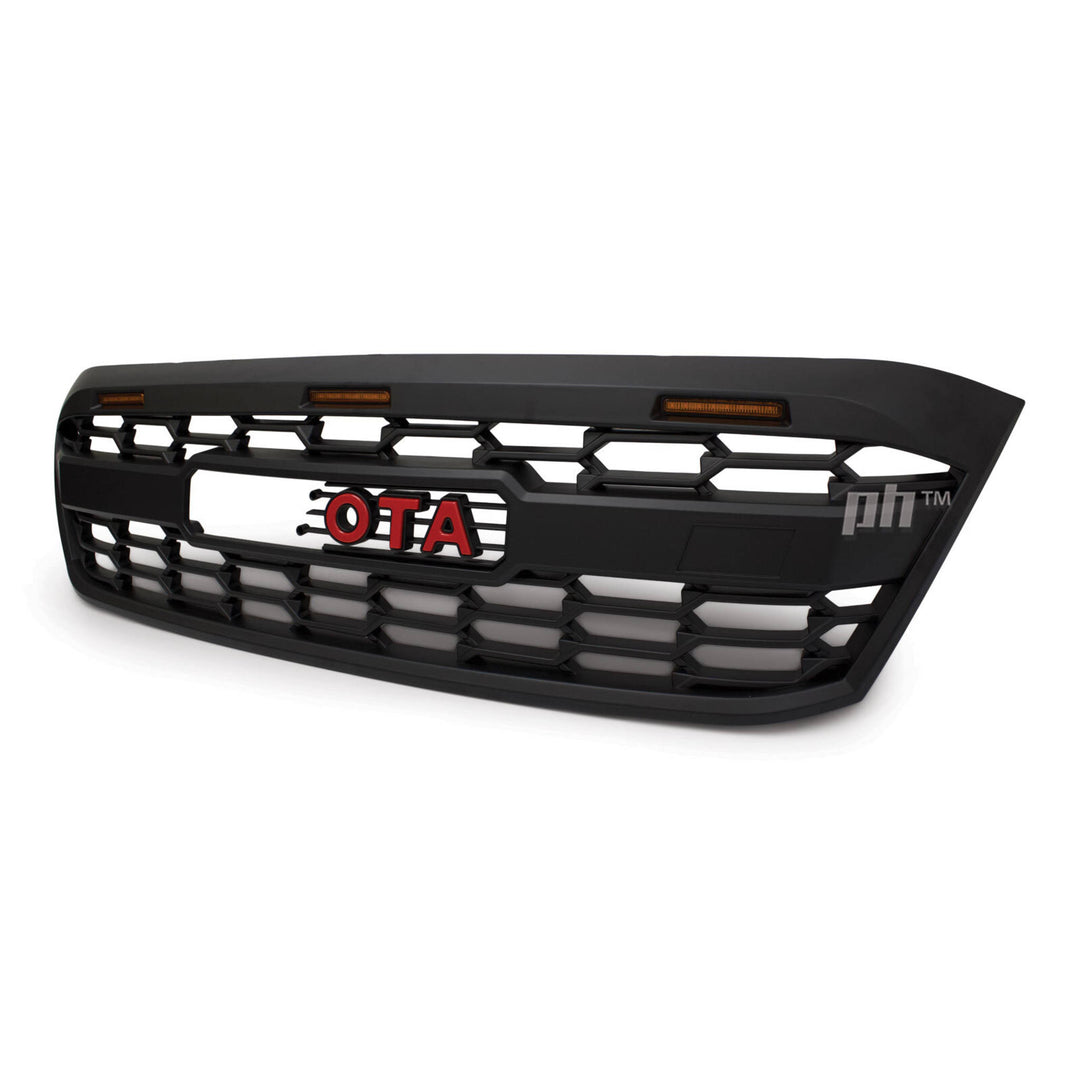 Grill Satin BLACK GR Style With LED Fits Toyota Hilux N70 2005 - 2008