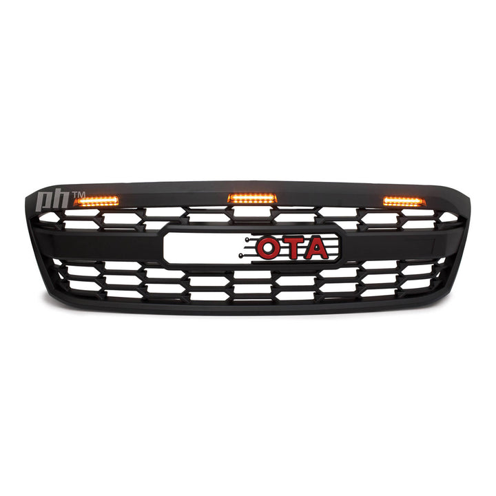 Grill Satin BLACK GR Style With LED Fits Toyota Hilux N70 2005 - 2008