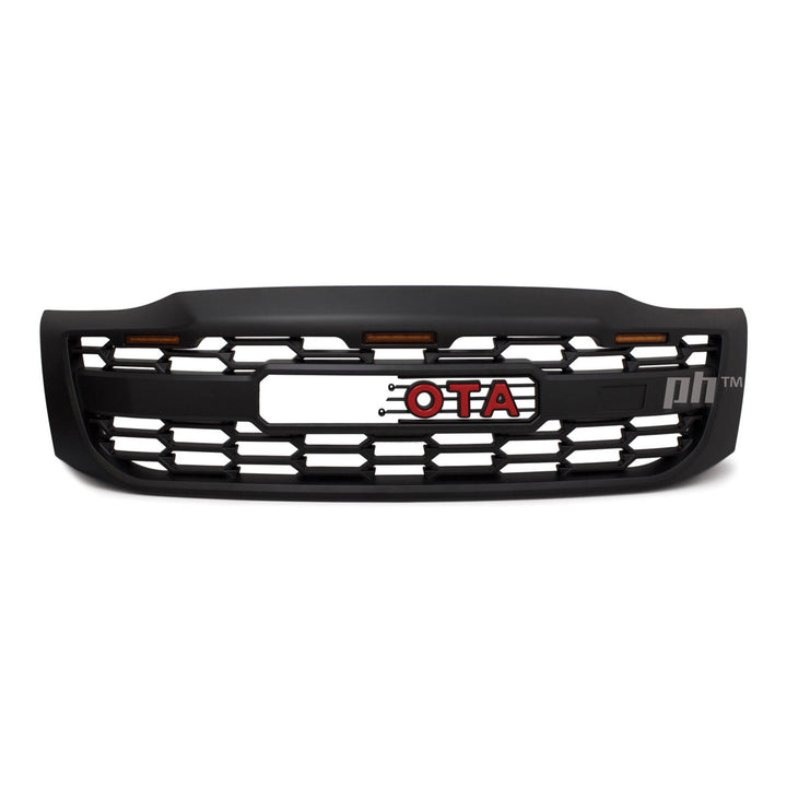 Grill Satin BLACK GR Style With LED Fits Toyota Hilux N70 2011 - 2015
