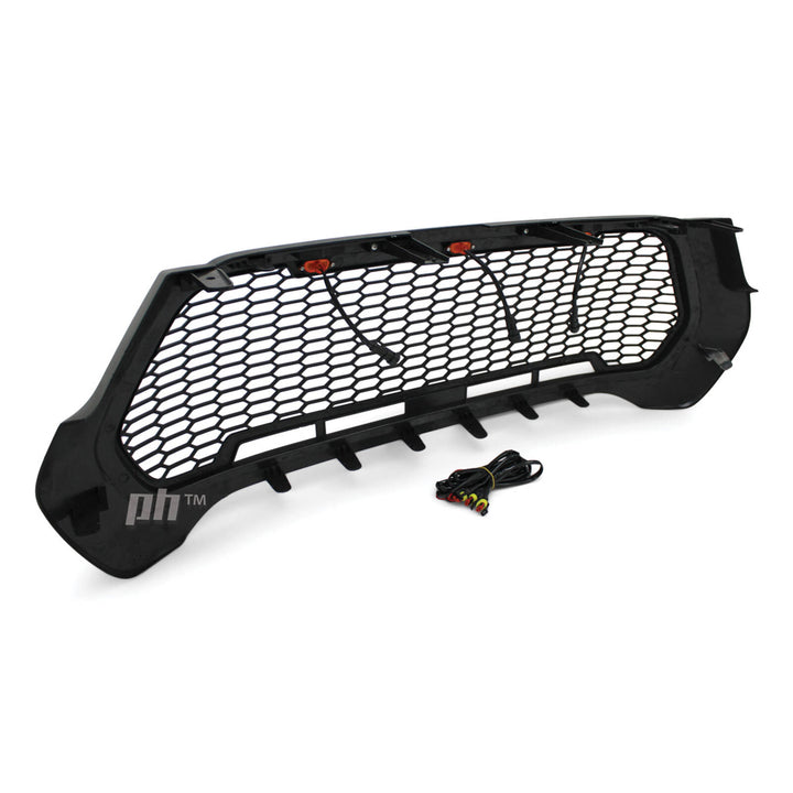 Grill Black Mesh With LED's Fits Toyota Hilux N80 SR 06/2020 - 2023