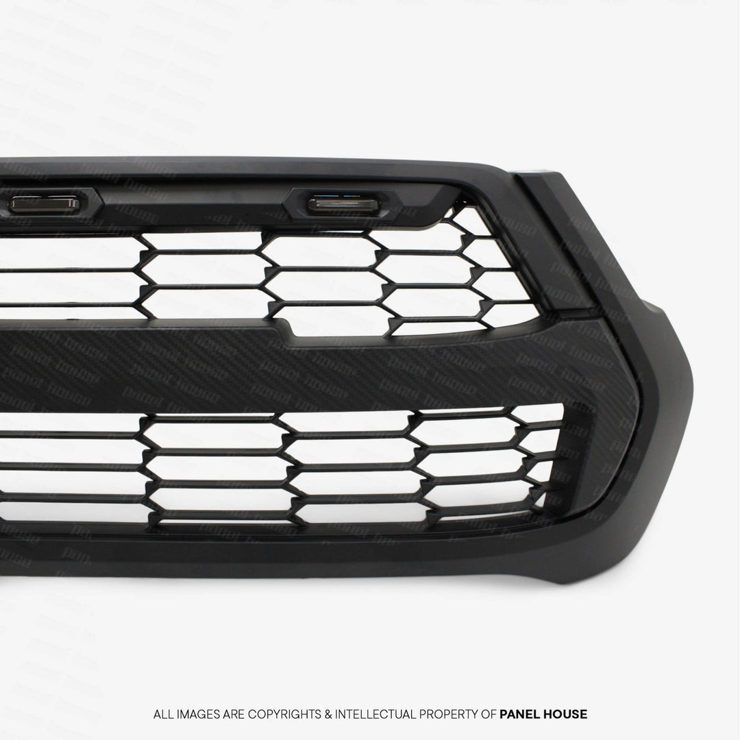 Grill Black With Carbon Strip GR Style Fits Toyota Hilux N80 06/2020 - 2024