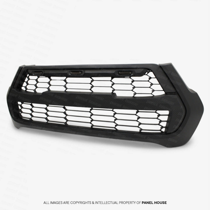 Grill Black With Carbon Strip GR Style Fits Toyota Hilux N80 06/2020 - 2024