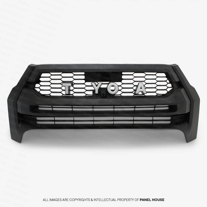 Letter Style Grill Black with Silver letters Fits Toyota Hilux N80 Rogue 2020 - 2024