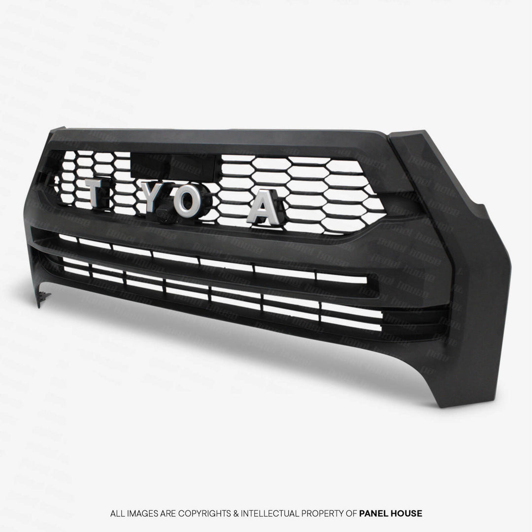 Letter Style Grill Black with Silver letters Fits Toyota Hilux N80 Rogue 2020 - 2024