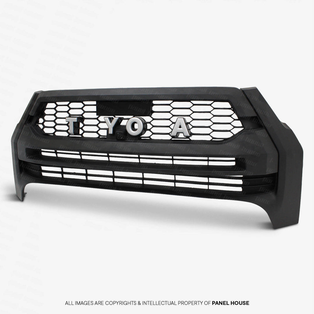 Letter Style Grill Black with Silver letters Fits Toyota Hilux N80 Rogue 2020 - 2024