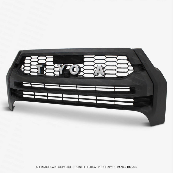 Letter Style Grill Black with Silver letters Fits Toyota Hilux N80 Rogue 2020 - 2024