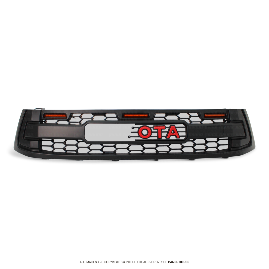 Grill Satin BLACK GR Style With LED Fits Toyota Hilux N80 2015 - 2018 Workmate SR SR5