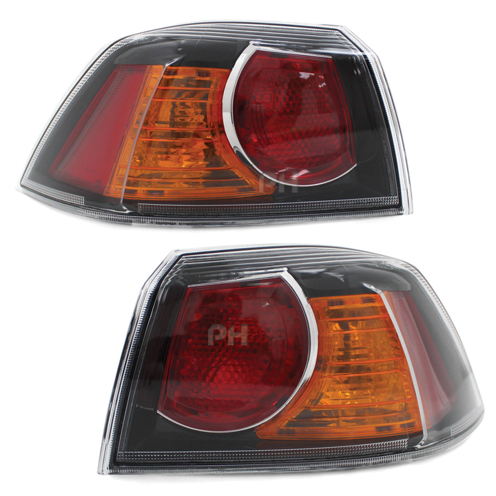 Tail Lights In Body Black PAIR fits Mitsubishi Lancer CJ & CF Sedan 2009 - 2017