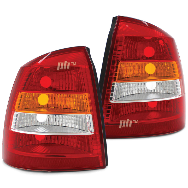 Tail Lights PAIR Clear fits Holden Astra TS Sedan & Convertible 1998 - 2004