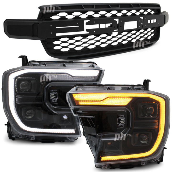 Sequential Headlights & Grill SET Raptor Style fits Ford Ranger Next Gen T9 XL XLS 2022-