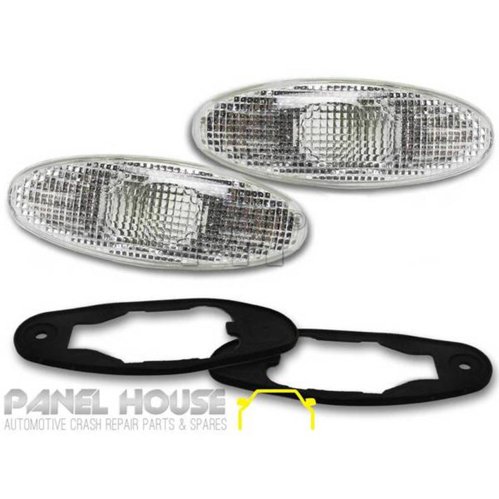 Side Indicators Clear Flashers PAIR fits Holden Commodore VT VU VX Sedan Ute Wagon