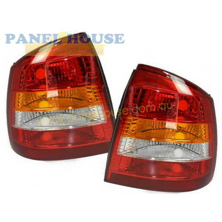 Tail Lights PAIR Clear Fits Holden Astra TS Hatch 1998 - 2004