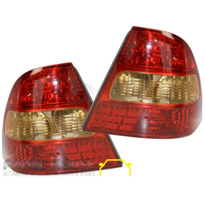 Tail Lights PAIR Fits Toyota Corolla ZZE122 Sedan 2000 - 2004