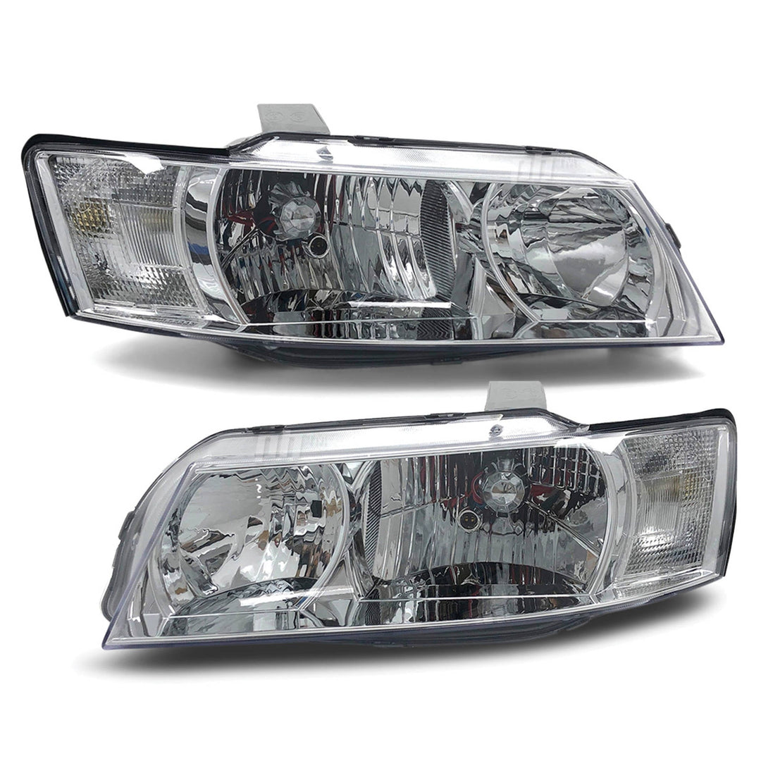 Headlights Chrome PAIR fits Holden Commodore VZ Executive 2004 - 2006