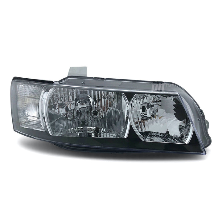 Headlights Black PAIR fits Holden Commodore VZ SV6 SV8 SVZ 2004 - 2006