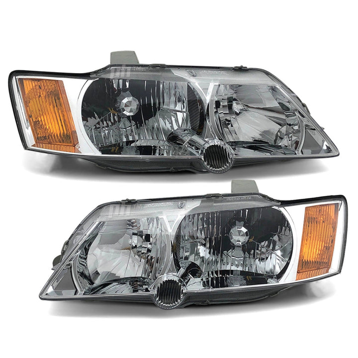 Headlights Chrome PAIR fits Holden Commodore VY 2003 - 2004 Executive Acclaim S