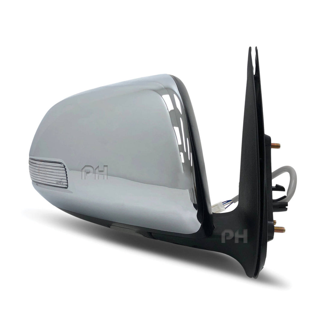 Door Mirrors Chrome With Blinker PAIR Fits Toyota Hilux N70 SR5 2011 - 2015