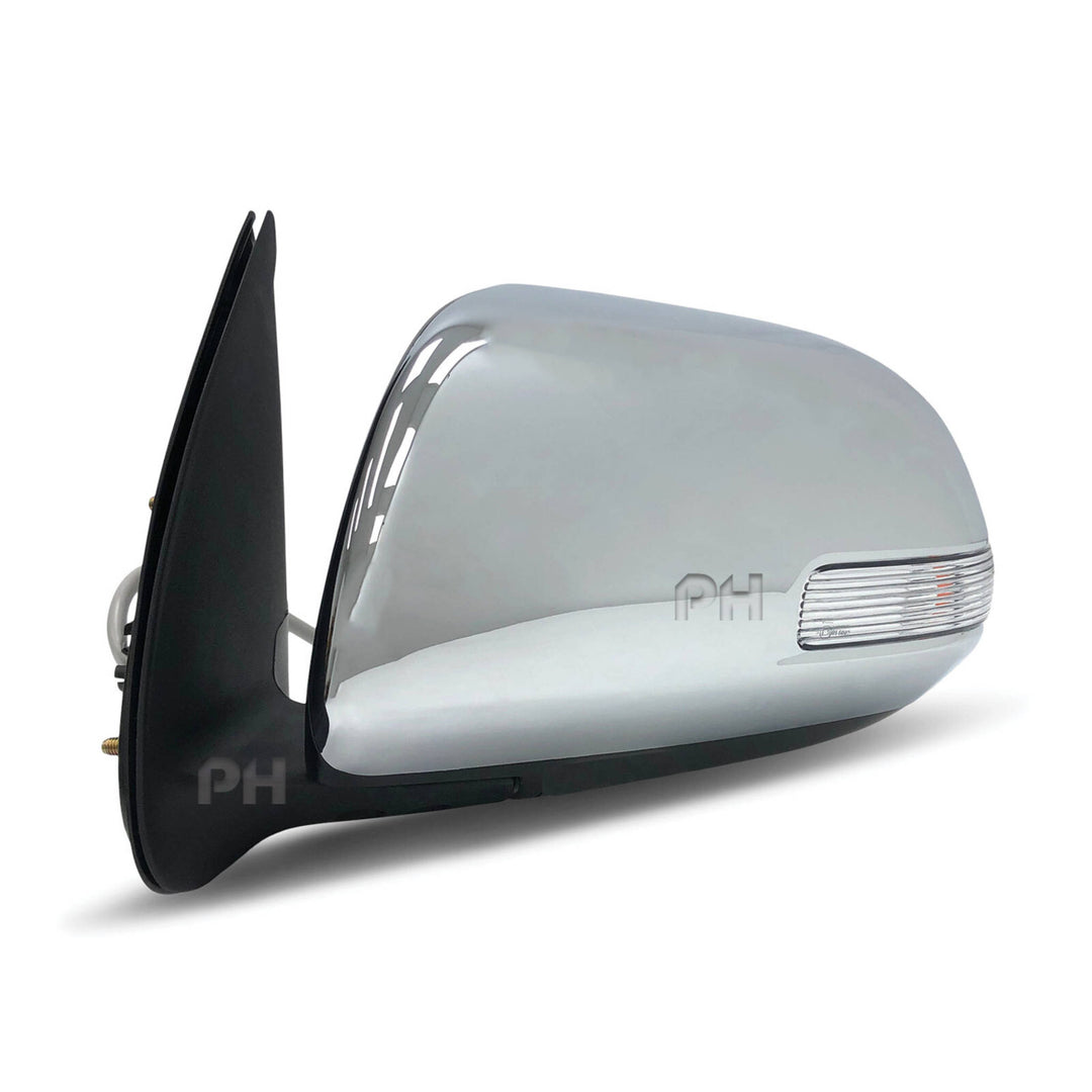 Door Mirrors Chrome With Blinker PAIR Fits Toyota Hilux N70 SR5 2011 - 2015