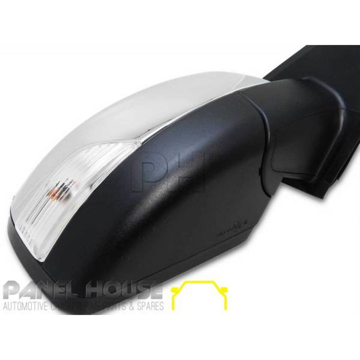 Door Mirror RIGHT with Indicator Light Chrome AUTOFOLD fits Mazda BT-50 UR 15-19