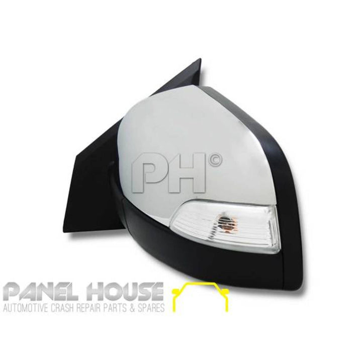 Door Mirror LEFT with Indicator Light Chrome AUTOFOLD fits Mazda BT-50 UR 15-19
