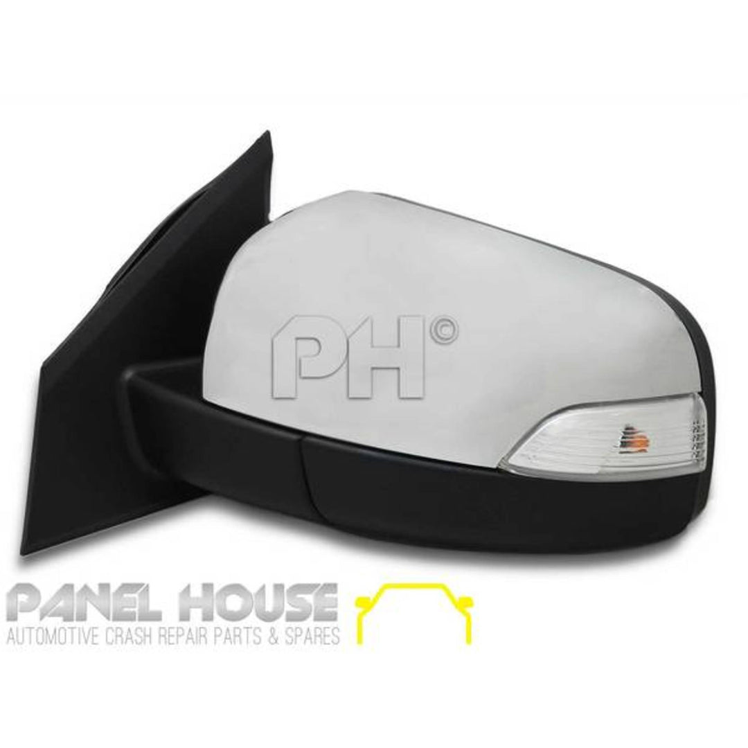 Door Mirror LEFT with Indicator Light Chrome AUTOFOLD fits Mazda BT-50 UR 15-19
