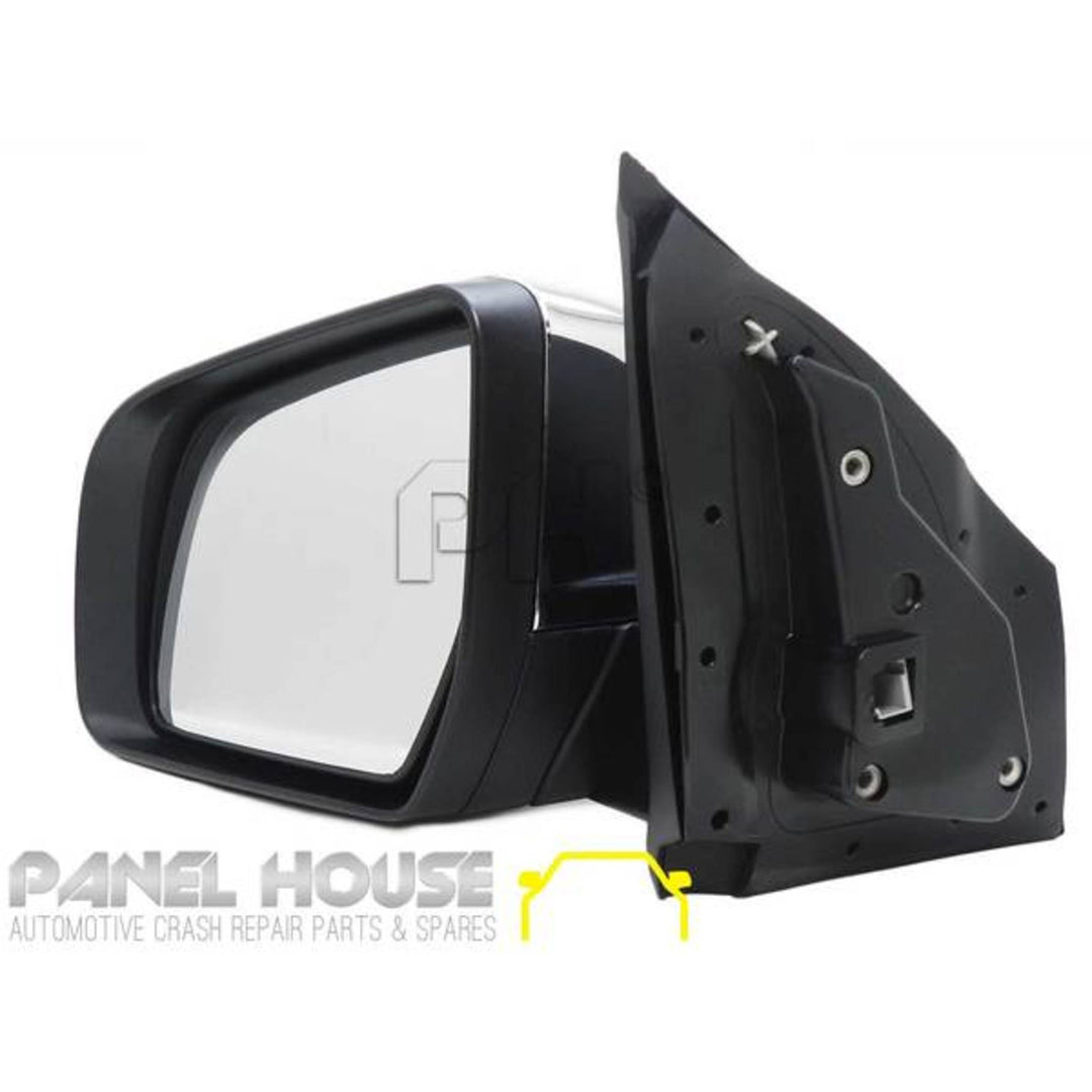 Door Mirror LEFT with Indicator Light Chrome AUTOFOLD fits Mazda BT-50 UR 15-19