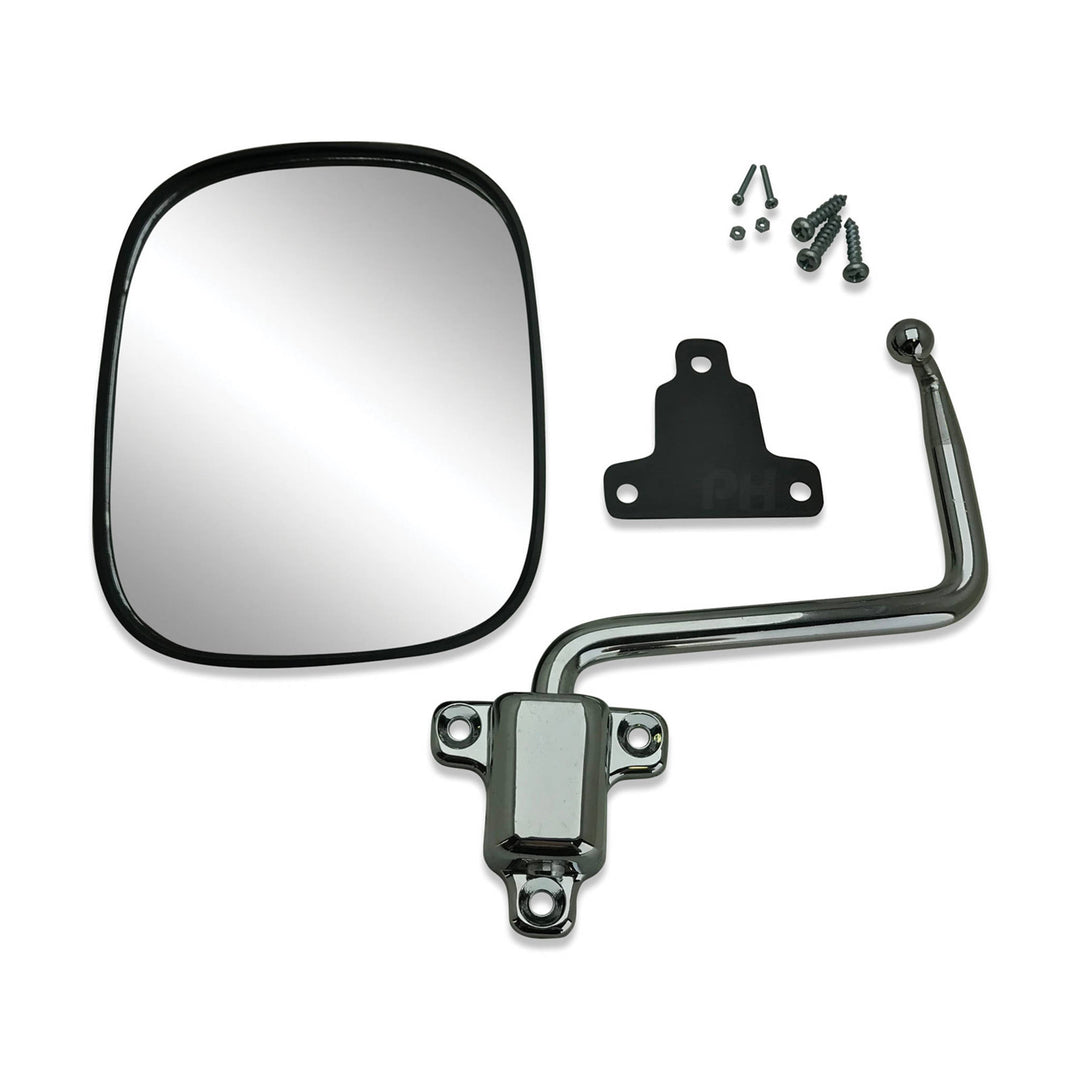 Door Mirror RIGHT Chrome & Black Fits Toyota Landcruiser 40 Series FJ45 HJ47 RH