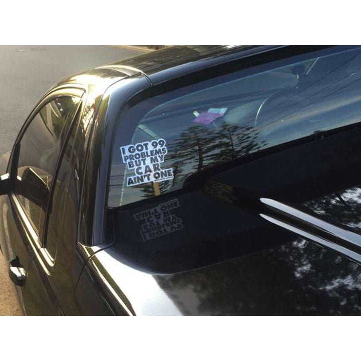 99 PROBLEMS BUT MY CAR AIN'T ONE JDM TOOL BOX STICKER - 12cm x 10cm