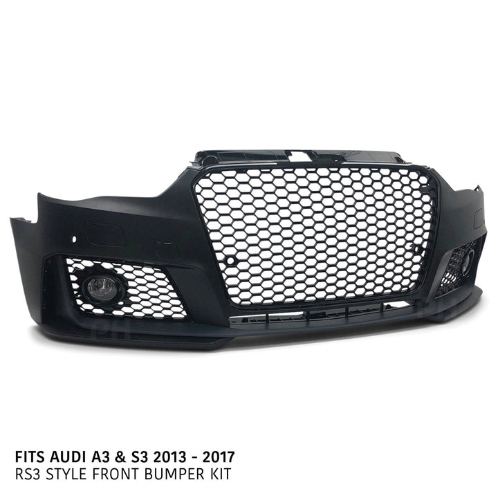 Upgrade Front Bumper Bar Kit RS3 Style Fits Audi A3 S3 8V 2013 - 2016